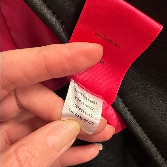 Torrid Black Leather Jacket with Leopard Collar - Picture 13 of 16